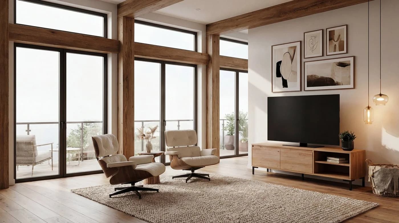 Newroom Lowboard Savage TV Board Wildeiche Wohnzimmertisch Vintage Industrial Landhausstil