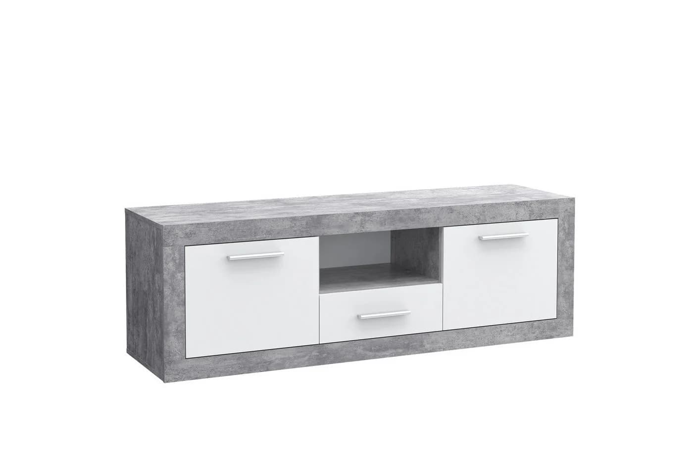 Newroom TV Lowboard Betonoptik Lichtgrau 148 cm - Bild 2