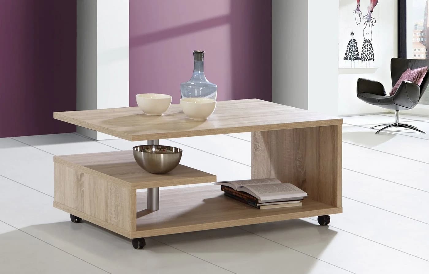 Newroom Couchtisch Sonoma Eiche Modern Wohnzimmertisch