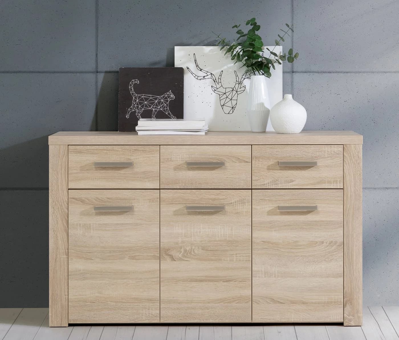 Newroom Sideboard Cosima Modern Beige Sonoma Eiche
