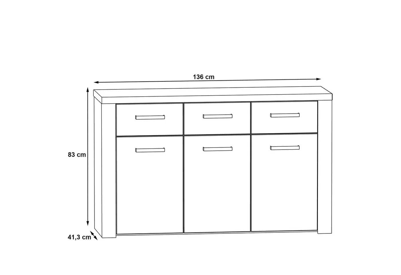 Newroom Sideboard Cosima Modern Beige Sonoma Eiche - Bild 3