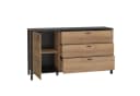 Newroom Sideboard Schwarz Eiche 151 cm Modern Bild 4