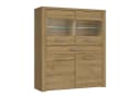 Newroom Vitrine Alteiche 127 cm Modern Highboard Sideboard Wohnzimmer Bild 2