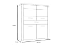 Newroom Vitrine Alteiche 127 cm Modern Highboard Sideboard Wohnzimmer Bild 3