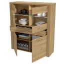 Newroom Vitrine Alteiche 127 cm Modern Highboard Sideboard Wohnzimmer Bild 4