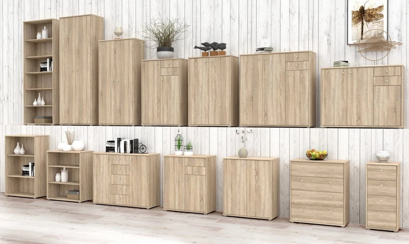 Newroom Kommode Albus Modern Beige Holzwerkstoff - Bild 5