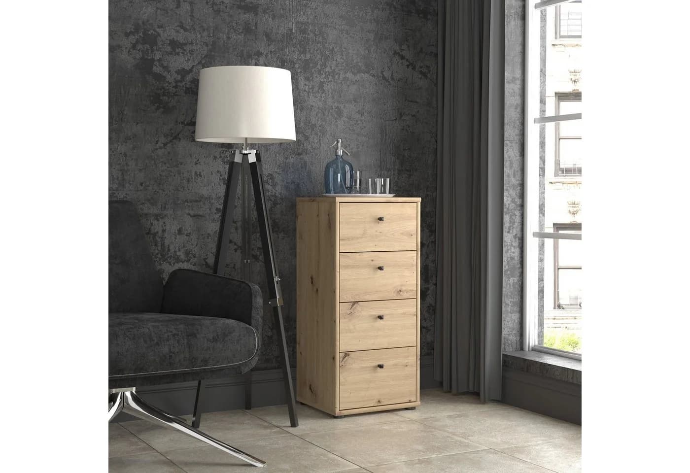 Newroom Kommode Artisan Eiche Modern Sideboard