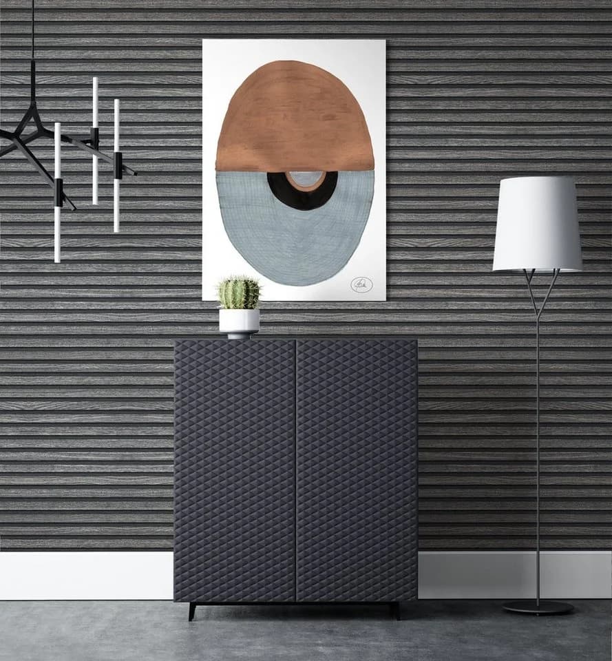 Newroom Vliestapete Barcley Black Holzwand Schwarz - Bild 5