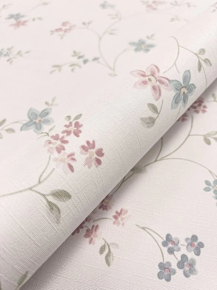 Newroom Vliestapete Florin Pastella Vintage Blumen Pastellblau