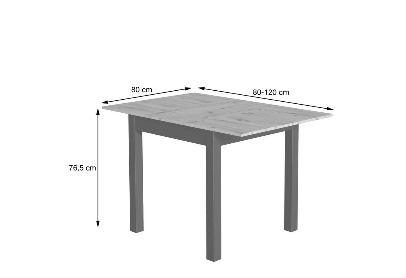 Newroom Esstisch Noa Ausziehbar Wildeiche Küchentisch - Bild 3