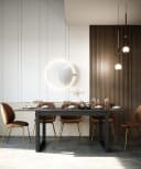 Newroom Esstisch Vincent Schwarz Schiefer Modern Ausziehbar Bild 1