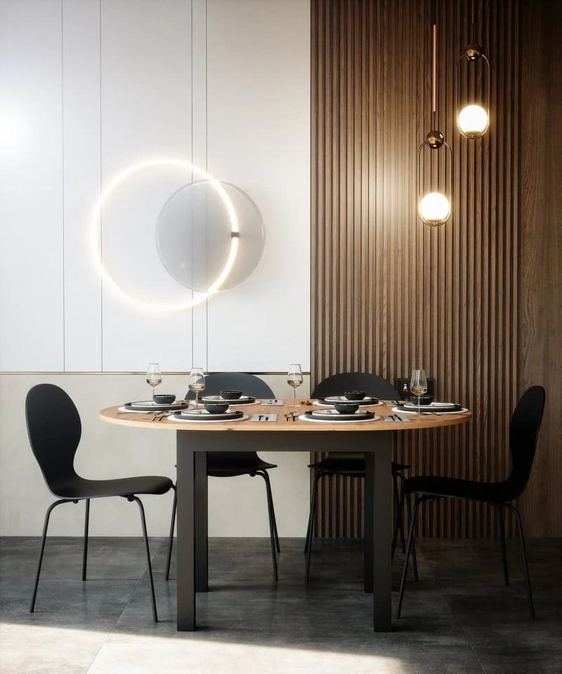 Newroom Esstisch Noa Ausziehbar Weiß Wildeiche Optik - Bild 2