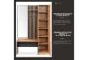 Newroom Kompaktgarderobe Barea Wildeiche Anthrazit mit Bank und Spiegel Bild 3