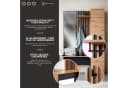Newroom Kompaktgarderobe Barea Wildeiche Anthrazit mit Bank und Spiegel Bild 4