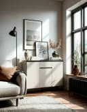 Newroom Kommode Kasmir Grau Modern mit 3 Türen & Schubkasten Bild 1