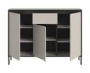 Newroom Kommode Kasmir Grau Modern mit 3 Türen & Schubkasten Bild 4