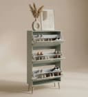 Newroom Schuhschrank Pastellgrün 3 Klappen schmal Bild 5