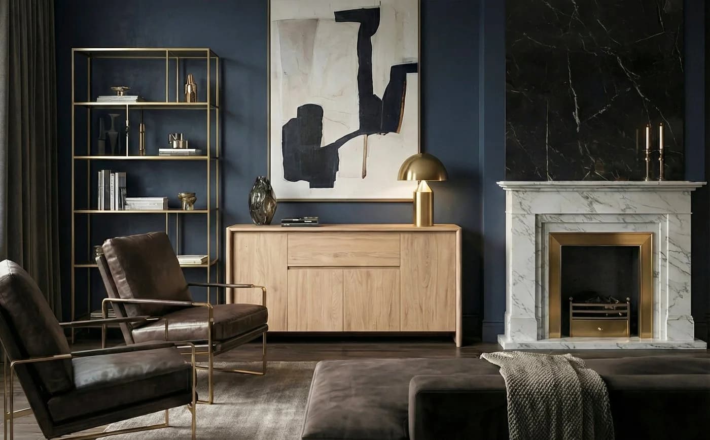 Newroom Sideboard Eiche Braun 164 cm Modern Grifflos - Bild 5