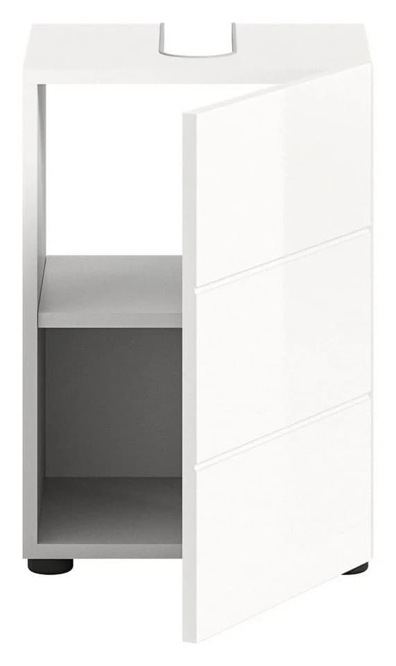 Newroom Oramo Waschbeckenunterschrank Weiß Hochglanz - Bild 5
