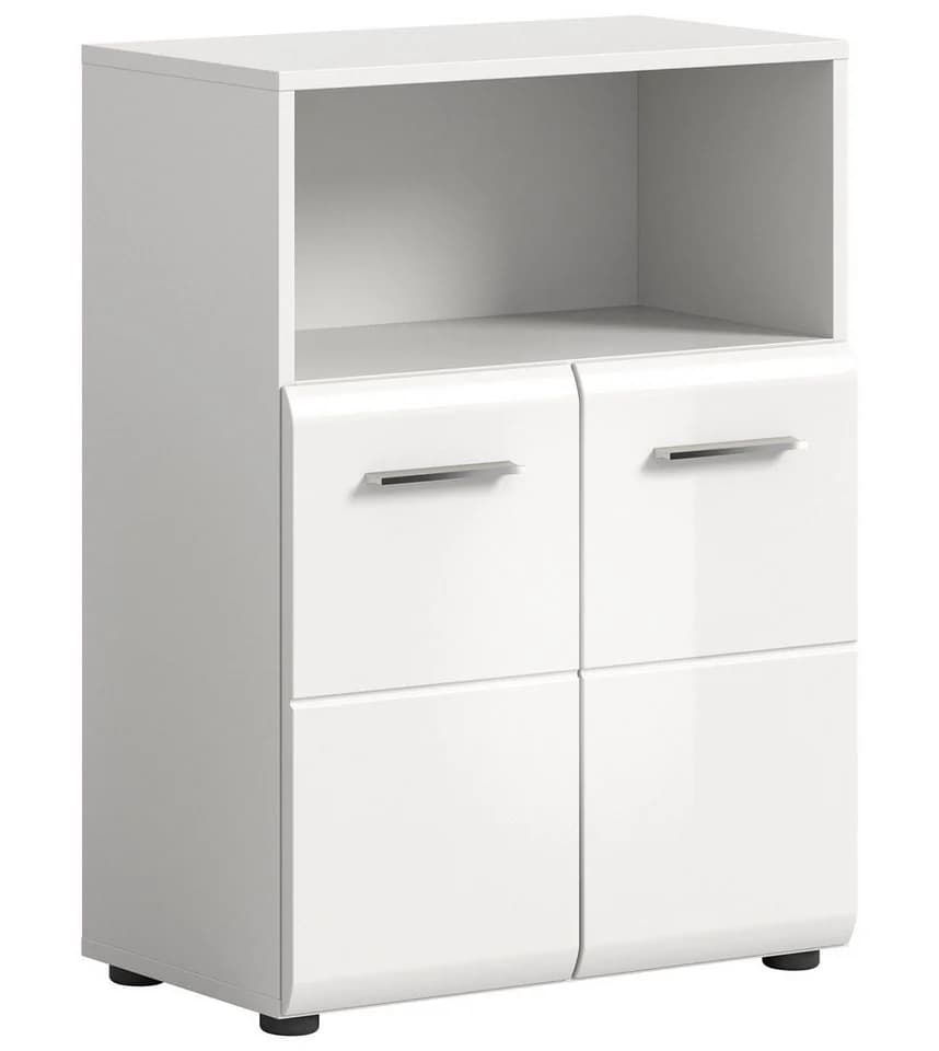 Newroom Kommode Weiß 60 cm Hochglanz Sideboard Modern - Bild 2