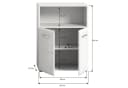 Newroom Kommode Weiß 60 cm Hochglanz Sideboard Modern Bild 3