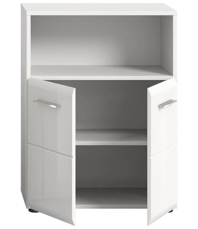 Newroom Kommode Weiß 60 cm Hochglanz Sideboard Modern - Bild 4