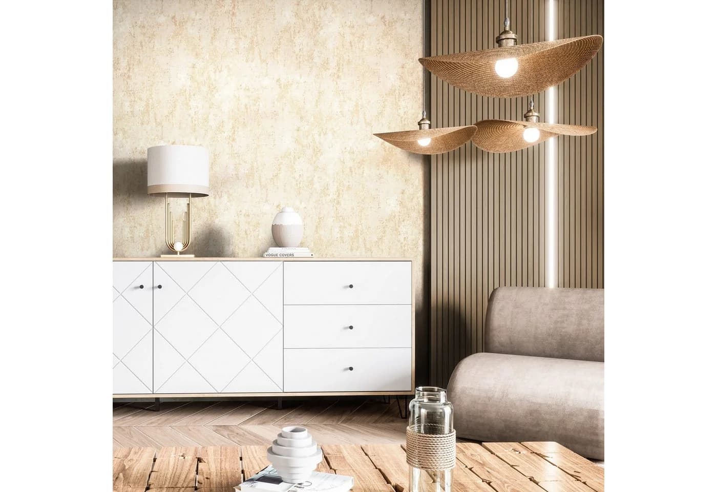 Newroom Vliestapete Milas Creme Betonoptik Industrial Stil - Bild 5