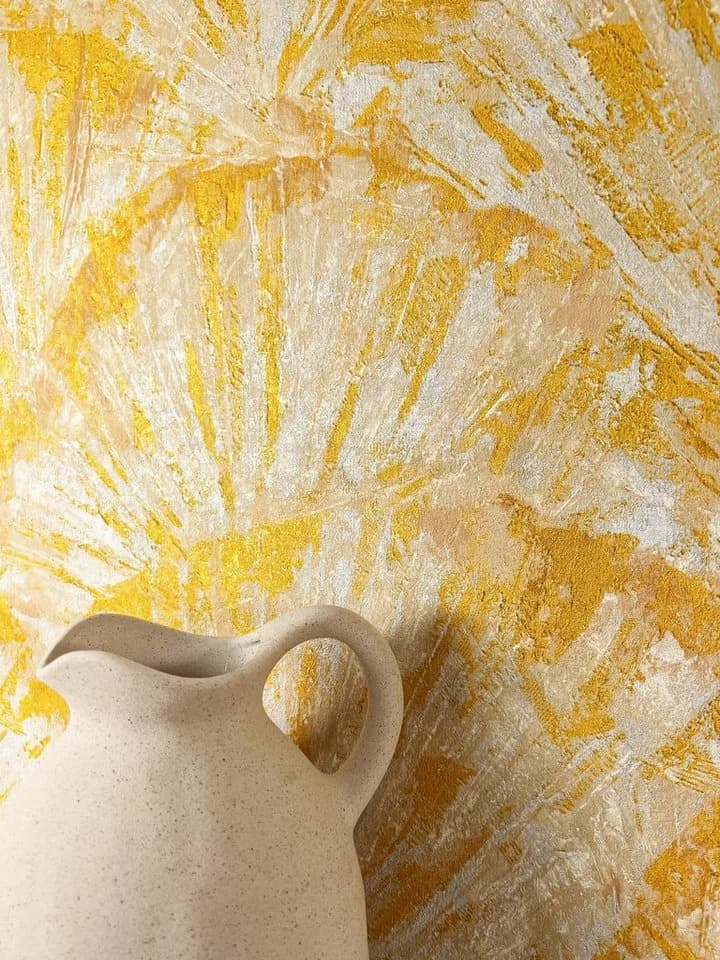 Newroom Vliestapete Sanja Yellow Muschel-Muster Tapete - Bild 2