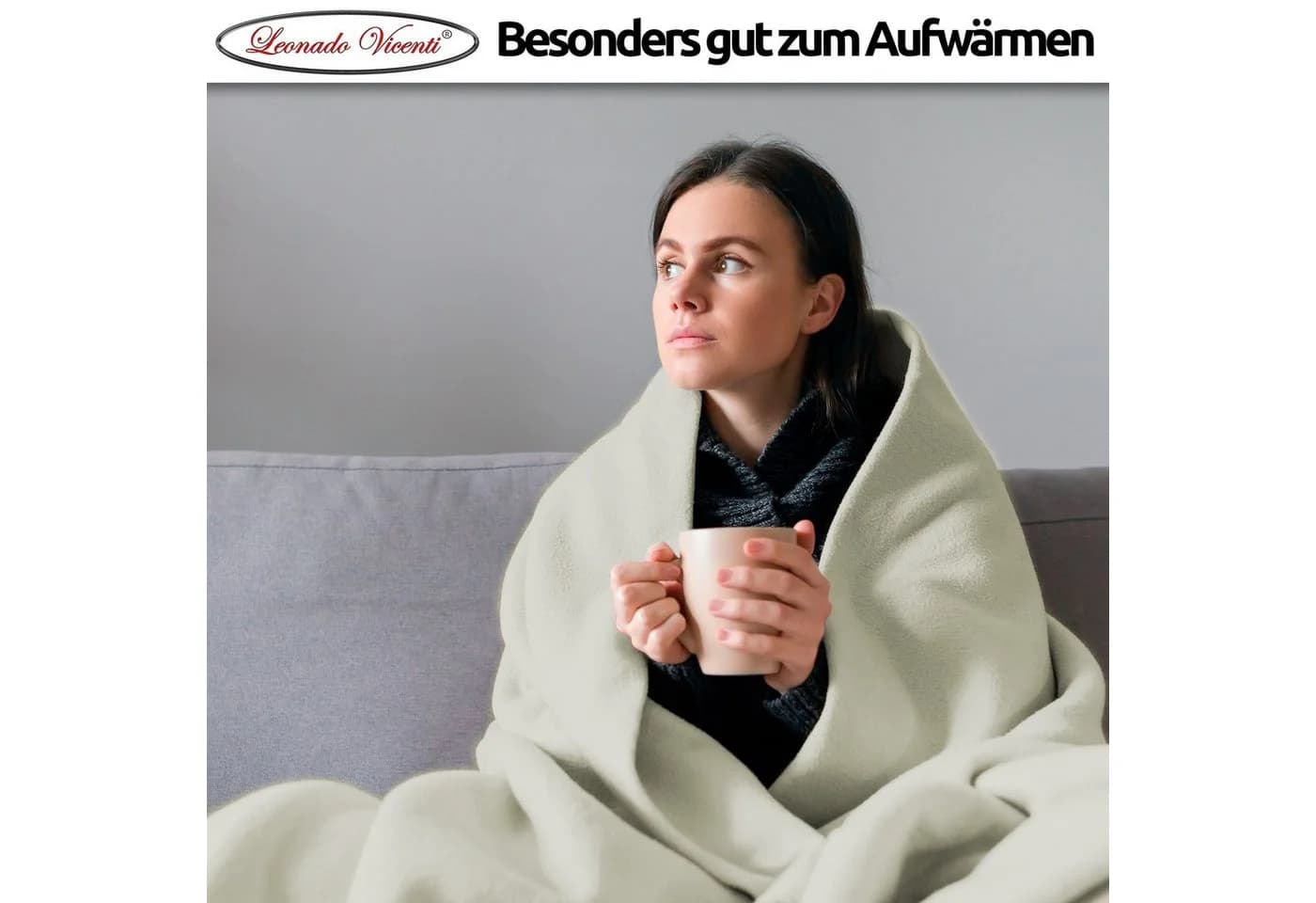 Leonado Vicenti Kuscheldecke Flauschig Weich Einfarbig - Bild 5