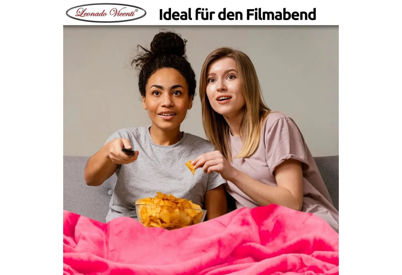 Leonado Vicenti Kuscheldecke Flauschig Weich Einfarbig