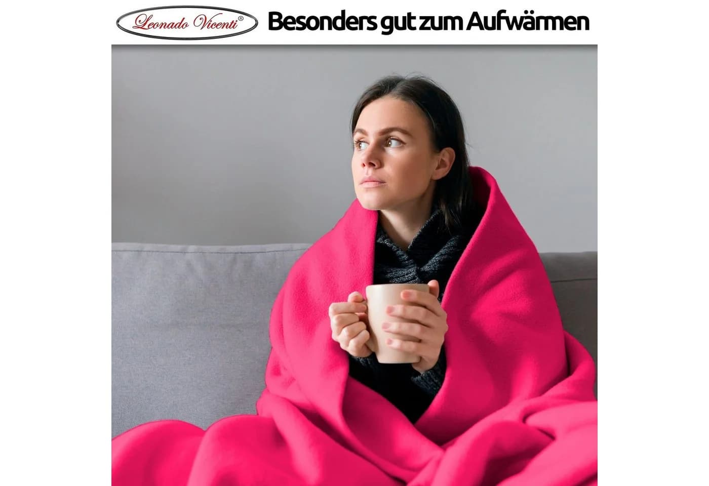 Leonado Vicenti Kuscheldecke Flauschig Weich Einfarbig - Bild 5
