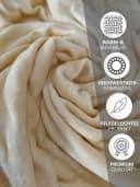 Leonado Vicenti Spannbettlaken Winter Teddy Plüsch Beige Bild 1