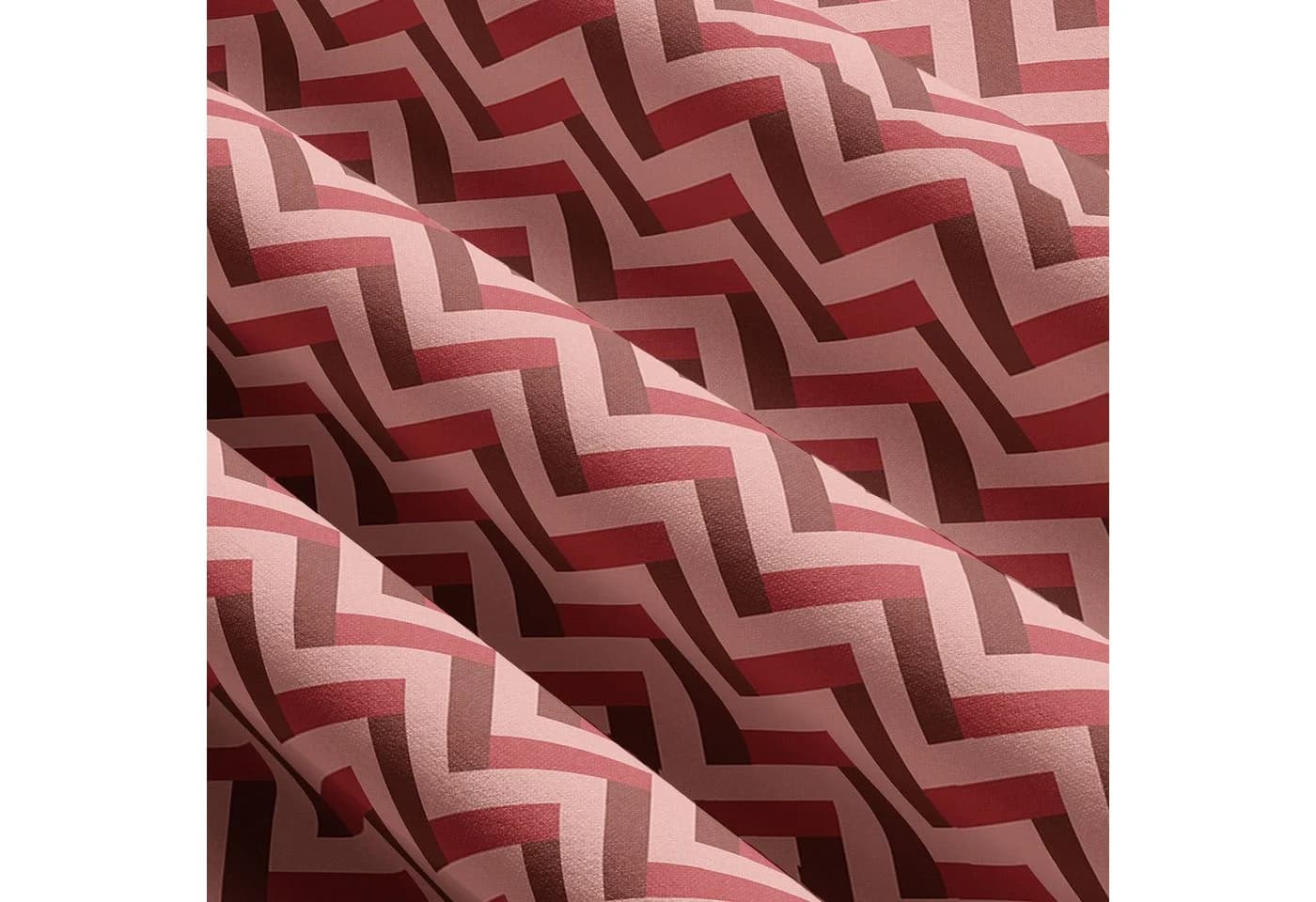 Leonado Vicenti Bettwäsche Jersey 135x200 & 155x220 cm Rosa/Rot Zickzack - Bild 4