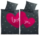 Leonado Vicenti Romantische Bettwäsche - Microfaser, Herzdesign & Love You Schriftzug Bild 2