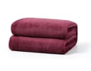 Leonado Vicenti Wohndecke 2er Pack Kuschelig Warm Bordeaux Fleece Bild 2