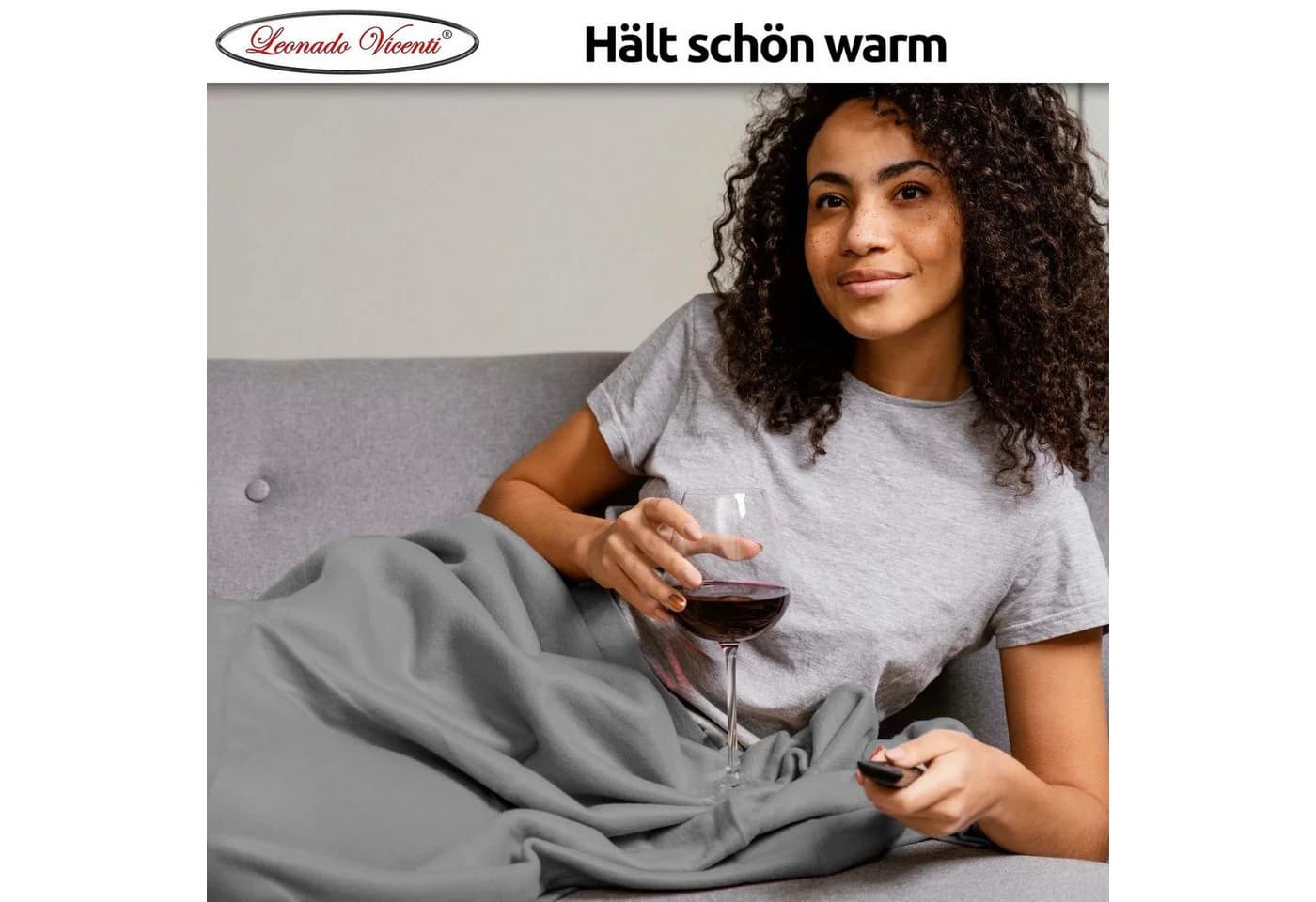 Leonado Vicenti Wohndecke 2er Pack Anthrazit Kuschelig Warm