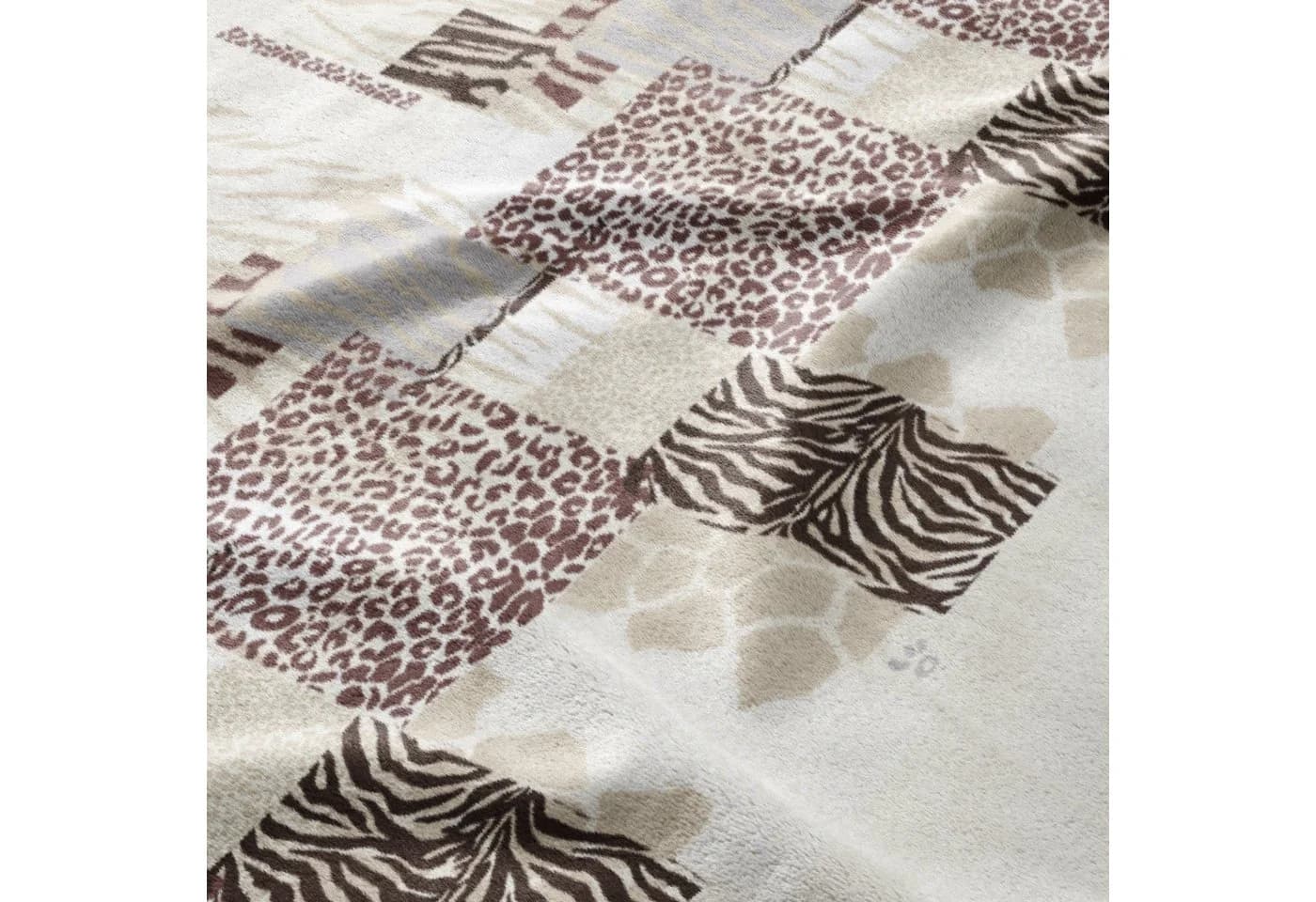 Leonado Vicenti Fleece Bettwäsche 4-tlg. Tierdruck Patchwork Bunt - Bild 4