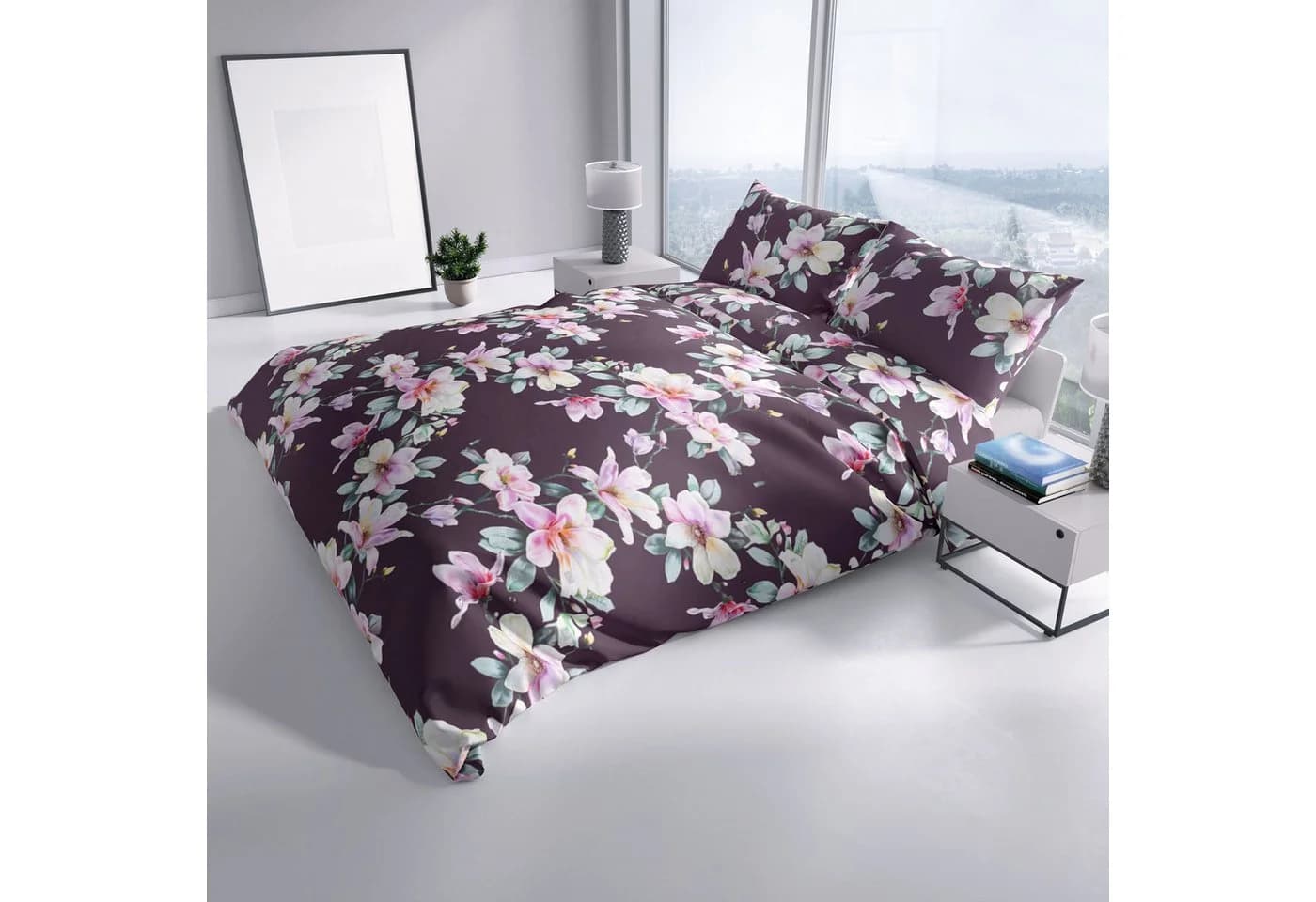Leonado Vicenti Bettwäsche Biber Baumwolle Blumen Design Flauschig Warm - Bild 1