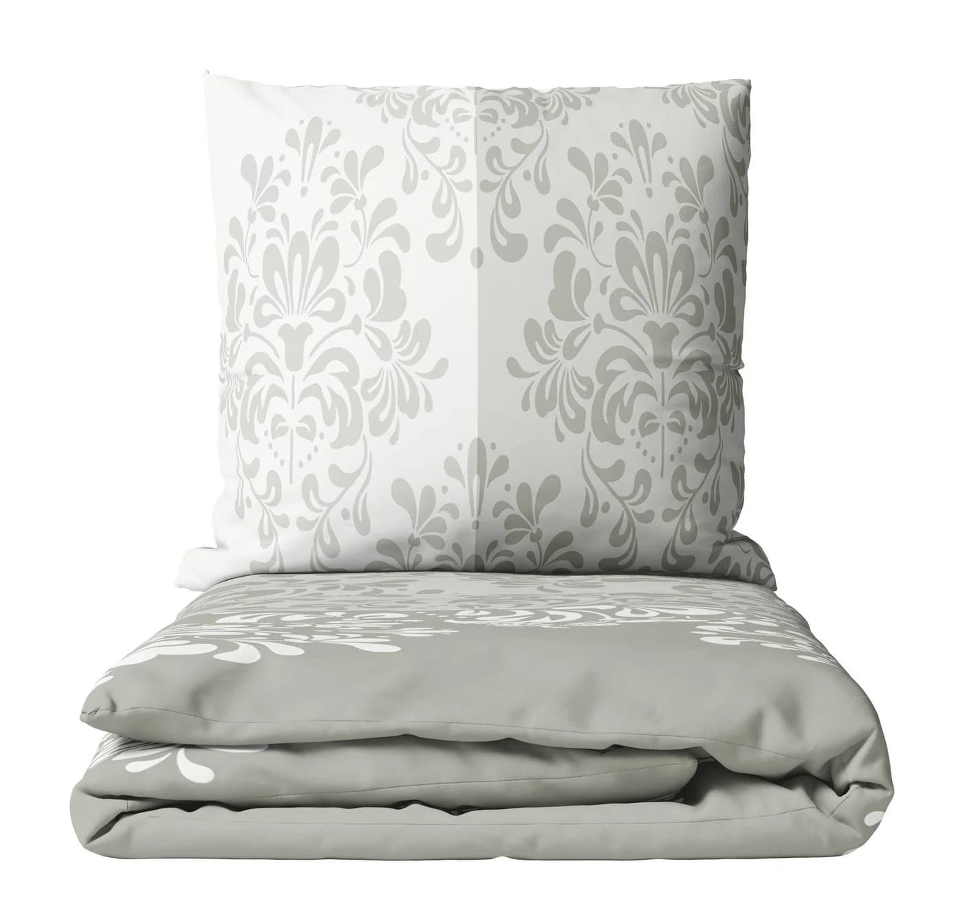 Leonado Vicenti Bettwäsche Biber Baumwolle 3-teilig Warm und Kuschelig Ornament-Design Taupe und Beige - Bild 2