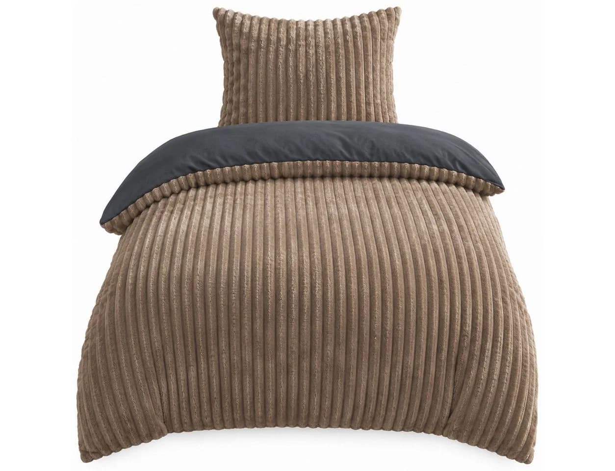 Leonado Vicenti Bettwäsche Teddyplüsch Cord Optik Fleece 4-teilig - Bild 2