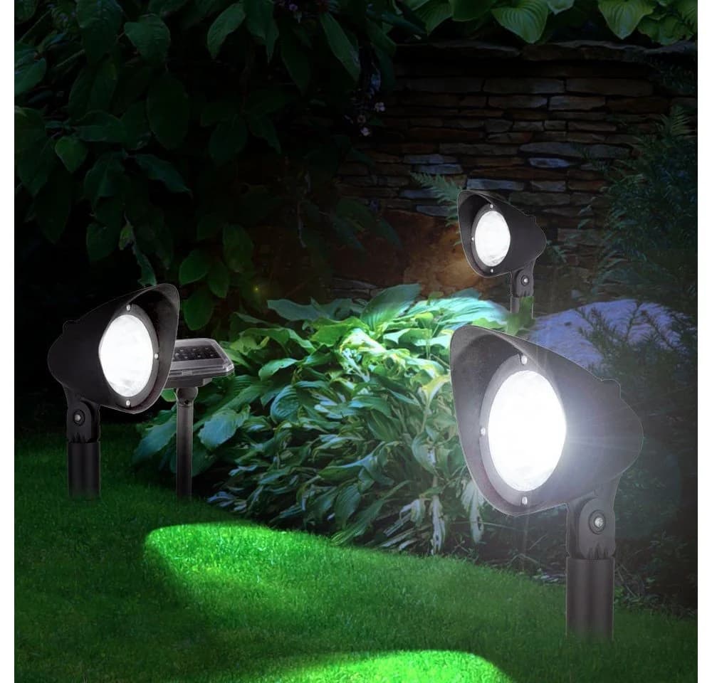 FHS LED Gartenleuchte 3er Set Solarleuchte mit Dämmerungssensor - Bild 2