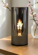 OTTO home LED Tischleuchte IRELLA Spiegelglas rotierendes Motiv rot Bild 1
