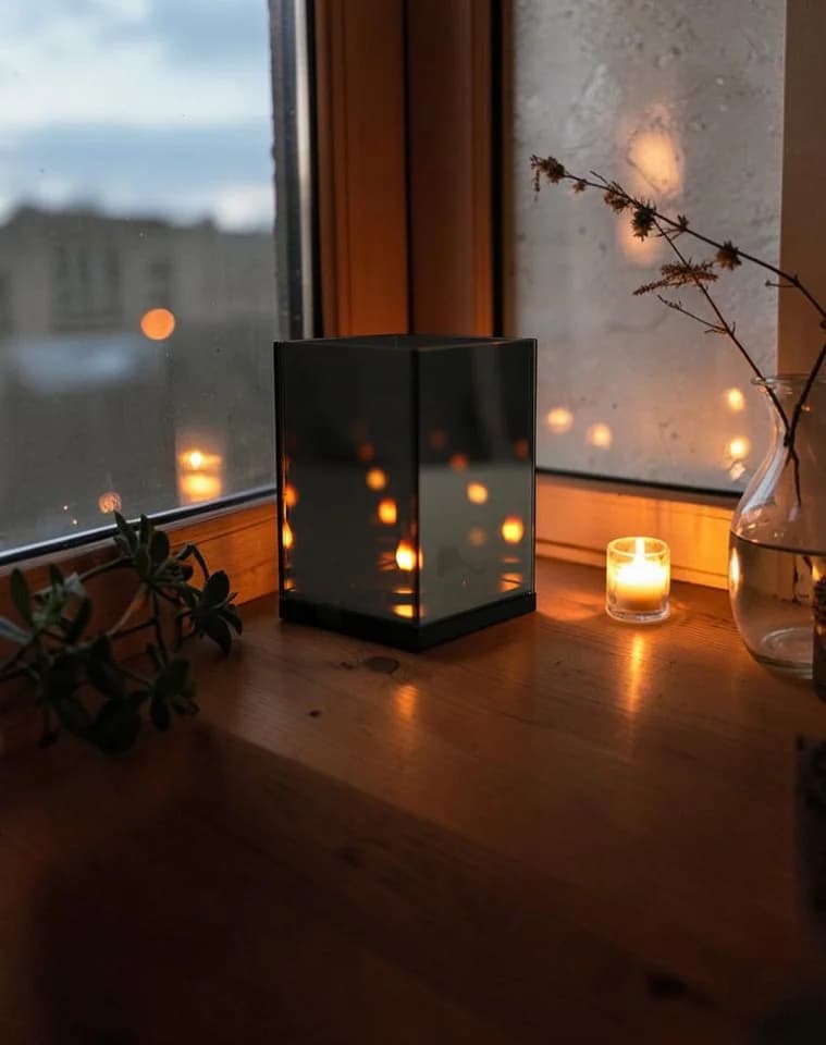 OTTO home LED Tischleuchte JANNELL Spiegelglas warmweiß mit Timer