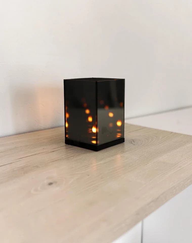 OTTO home LED Tischleuchte JANNELL Spiegelglas warmweiß mit Timer - Bild 3