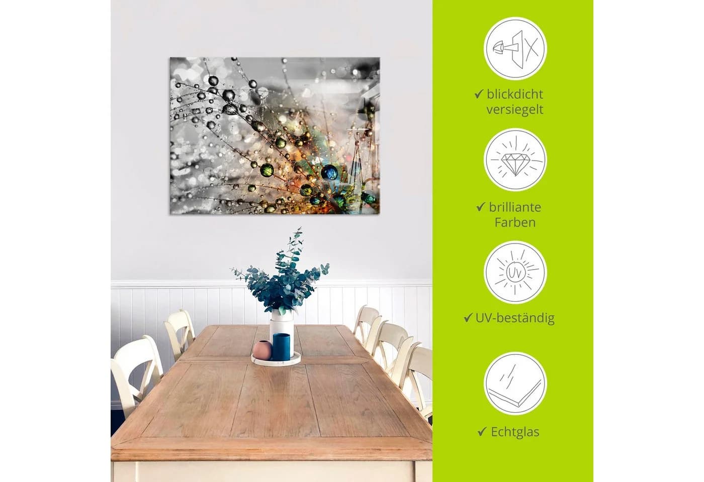 Artland Glasbild Farbenfrohe Natur Bunt Modernes Wanddekor - Bild 4