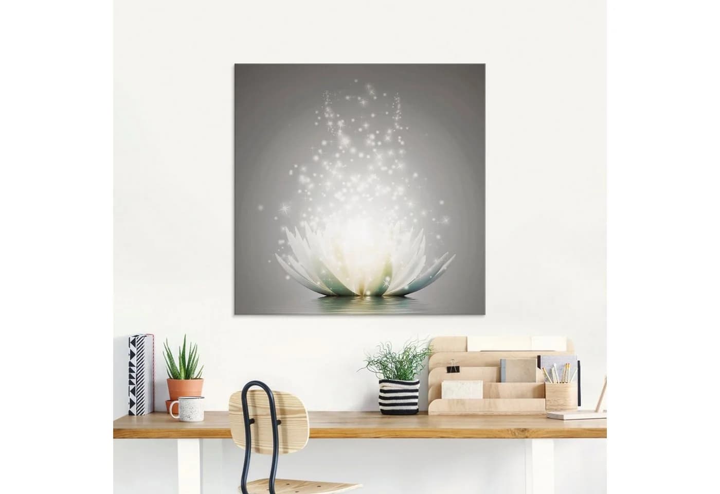 Artland Glasbild Magie der Lotus-Blume Grau - Bild 2