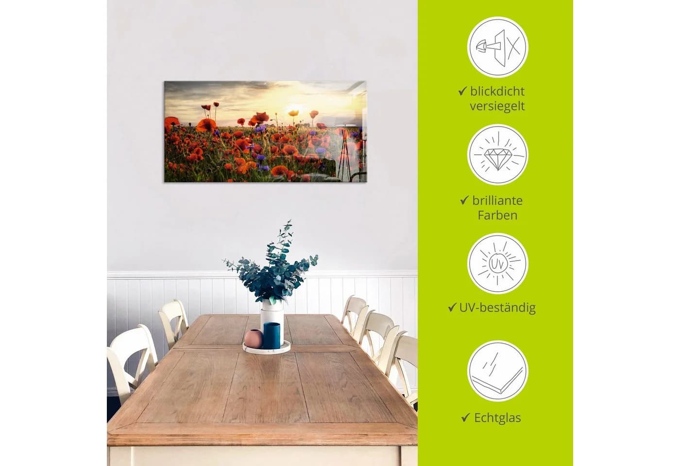 Artland Glasbild Mohnblumen - Bild 5