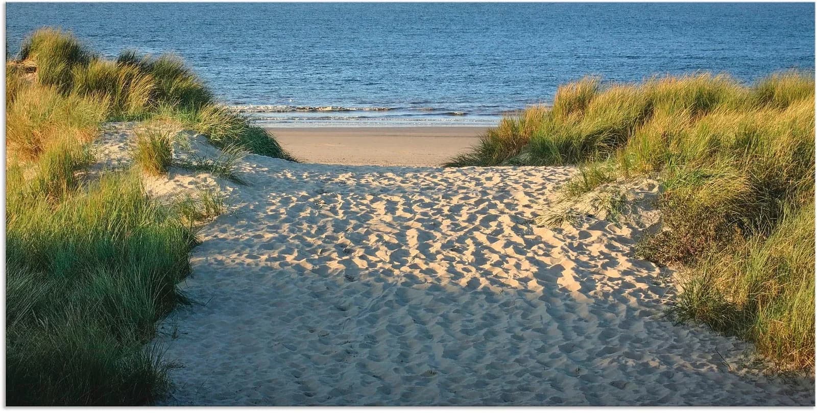 ARTLAND Wandbild Strandaufgang Grün