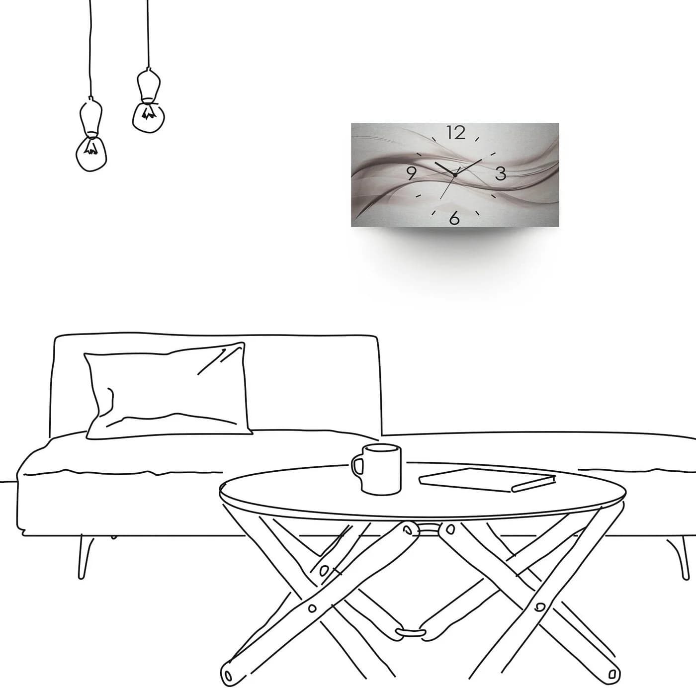Artland Wanduhr Abstraktes Design Silber - Bild 4