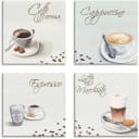 Artland Leinwandbild 4er Set Kaffee Motive Braun Beige Schwarz Bild 2